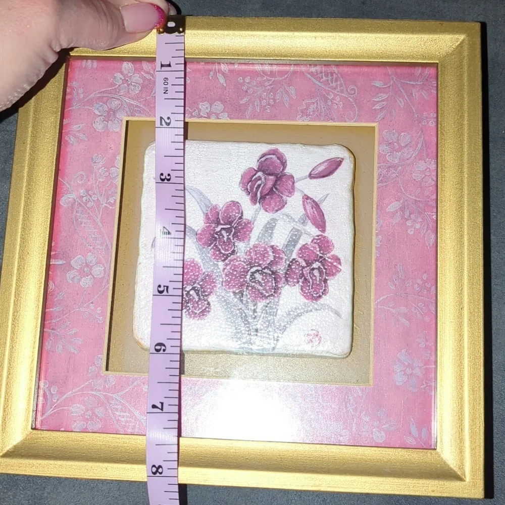 Floral Framed Art Tiles Set